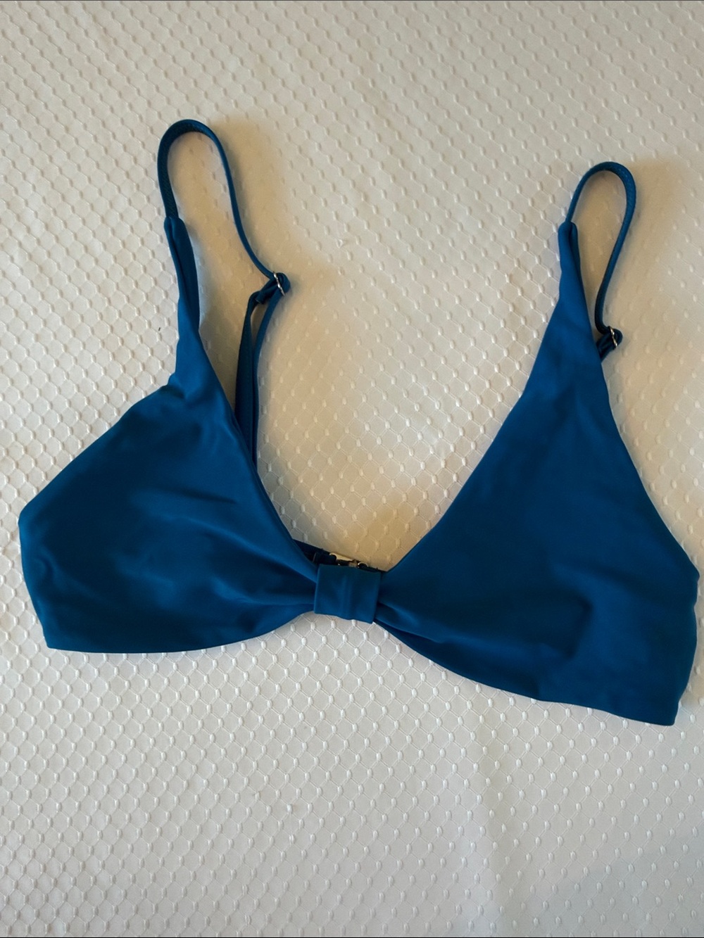 Teal Triangle Bralette with Front Knot Detail - Women Intimates